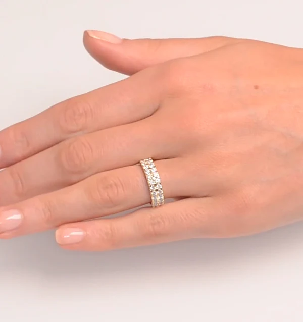 Diamond 1.00ct And 18K Gold Half Eternity Ring - N4497 - Image 4
