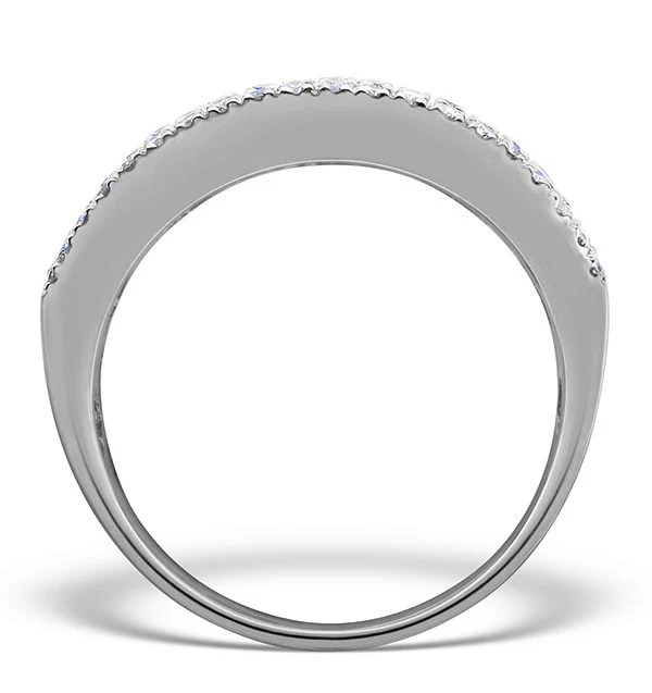 Diamond 1.00ct And Platinum Half Eternity Ring - S3478 - Image 2