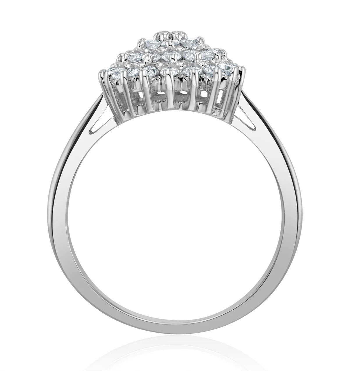Diamond Cluster Ring 0.50ct Set In 9K White Gold - Image 4