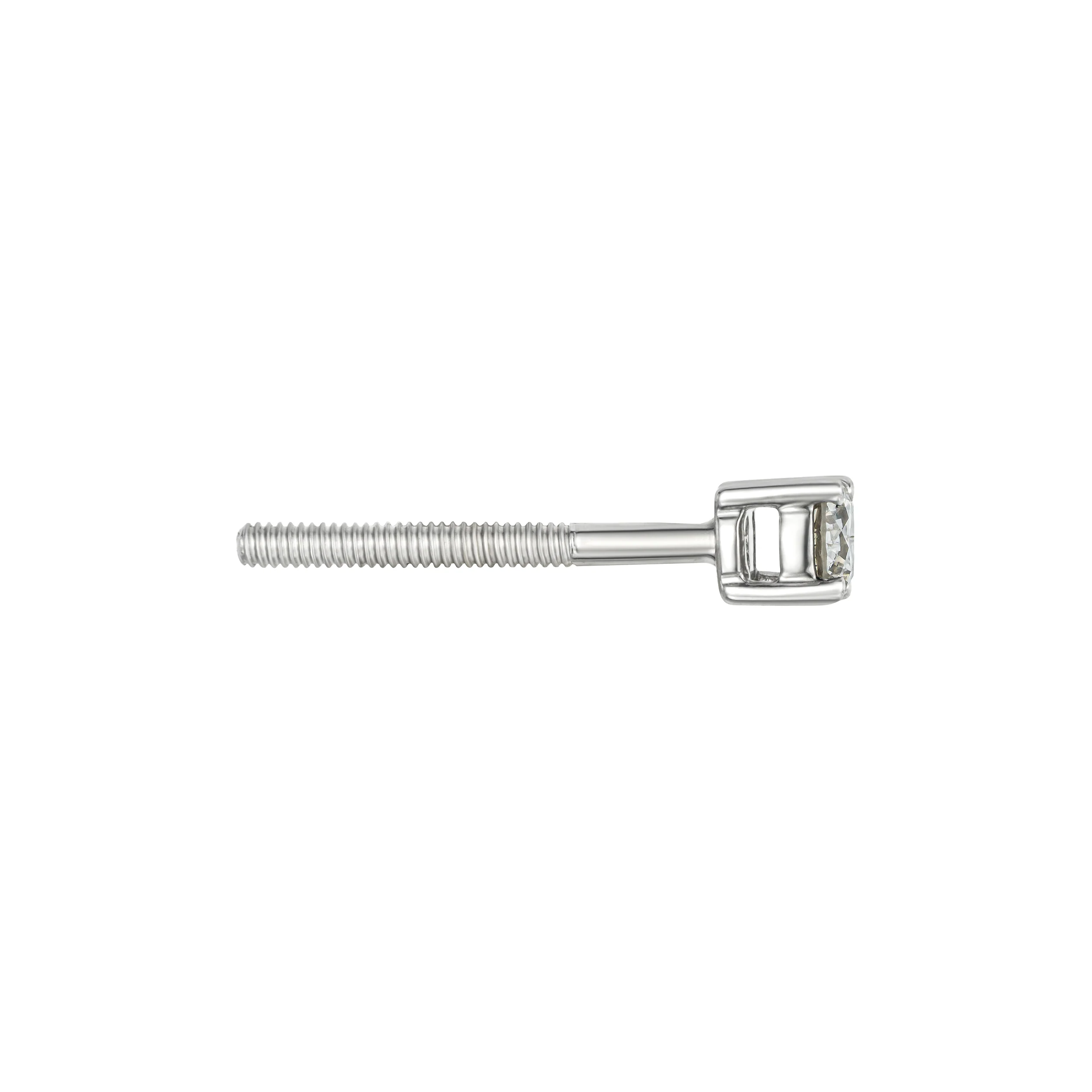Diamond Earrings 0.20CT Studs Premium Quality in 18K White Gold - 3mm - Image 4