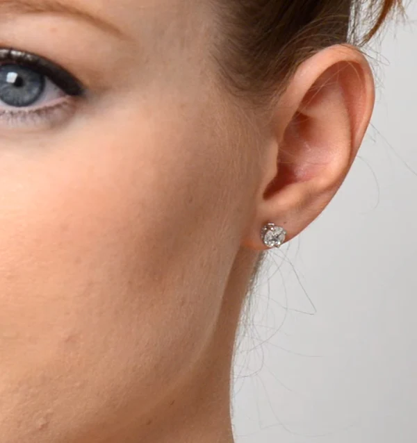 Diamond Earrings 2.00ct Look Galileo Style 0.74ct in Platinum - Image 4