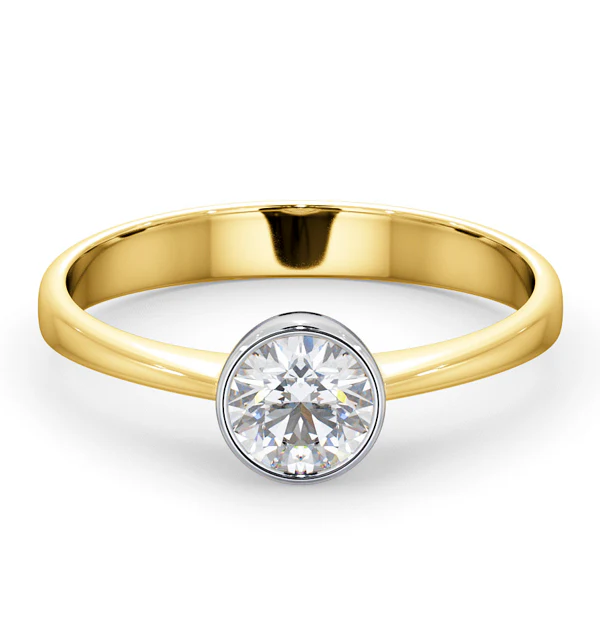 Diamond Engagement Ring - Round Emily 0.50CT 18K Gold - Image 2