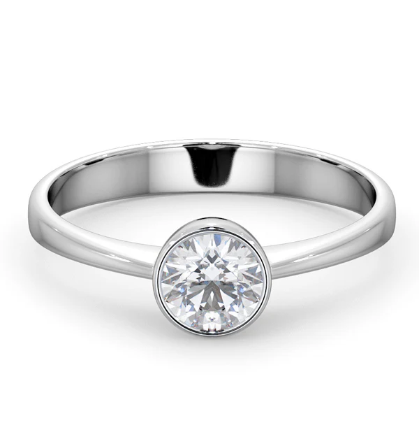 Diamond Engagement Ring - Round Emily 0.50CT 18K White Gold - Image 2