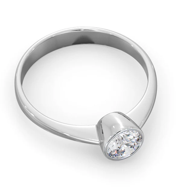 Diamond Engagement Ring - Round Emily 0.50CT 18K White Gold - Image 4