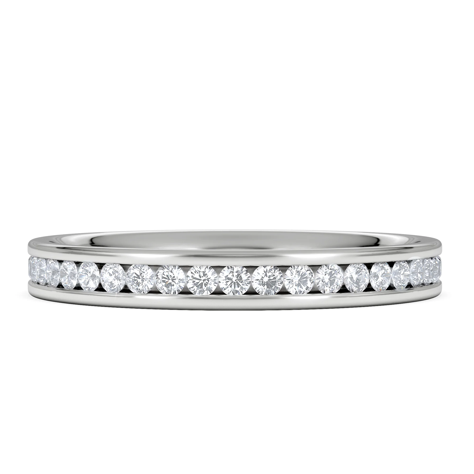 Diamond Eternity Ring Rae Channel Set 0.50ct H/Si in 18K White Gold - Image 6