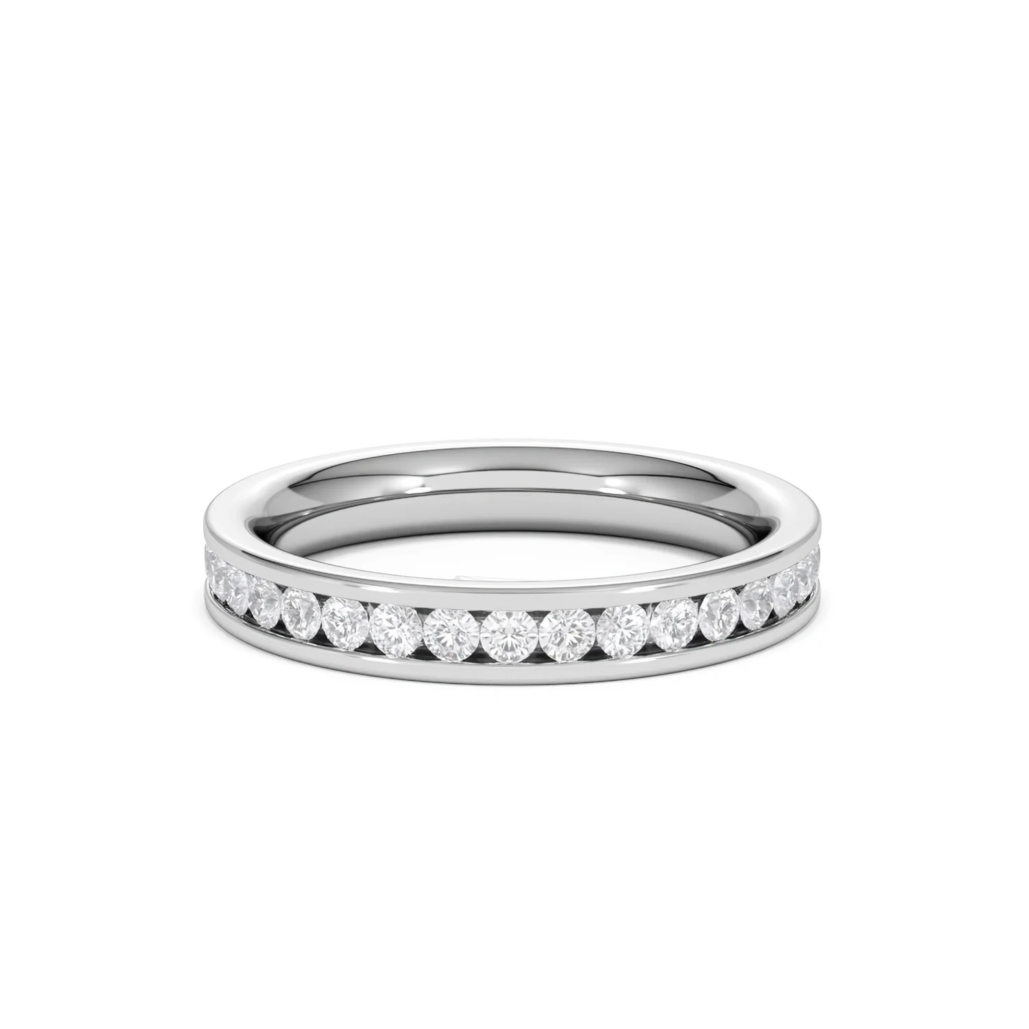 Diamond Eternity Ring Rae Channel Set 1.00ct H/Si in 18K White Gold - Image 15