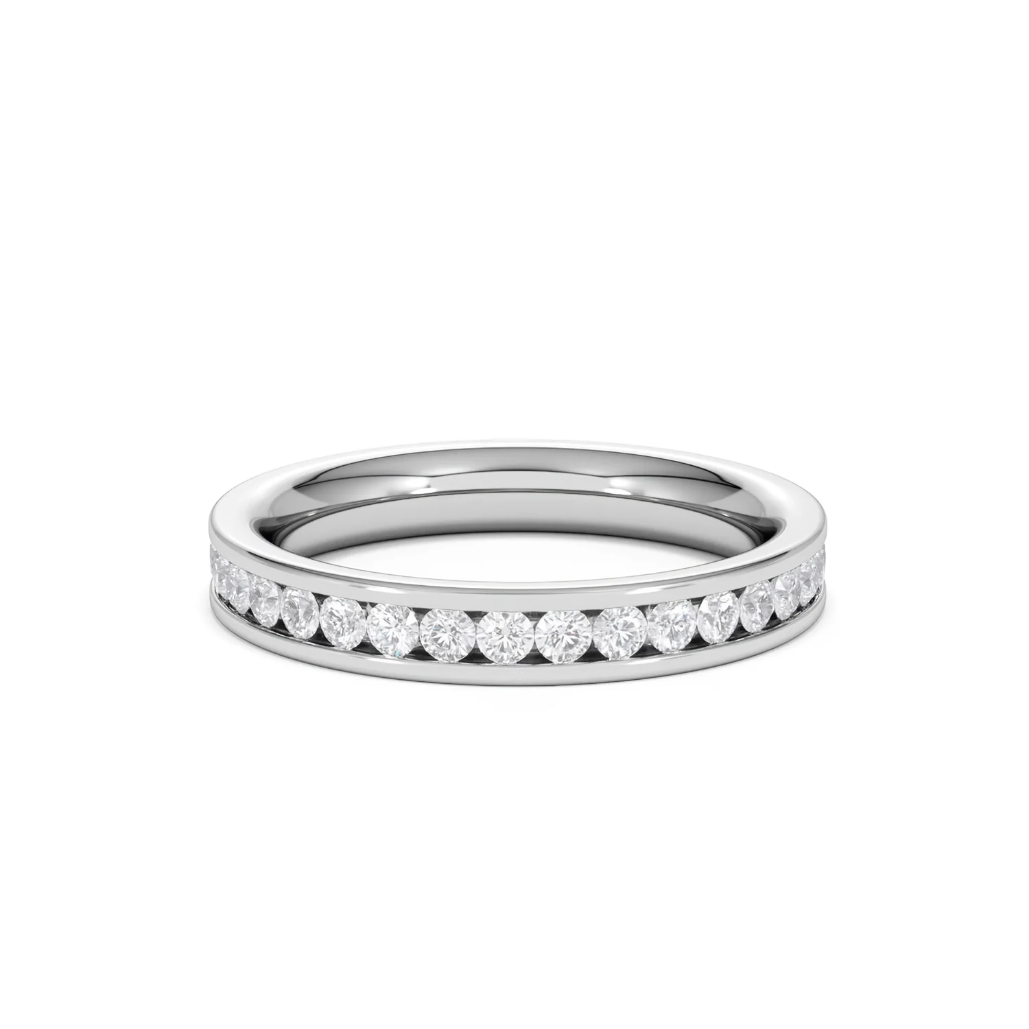 Diamond Eternity Ring Rae Channel Set 1.00ct H/Si in 18K White Gold - Image 66