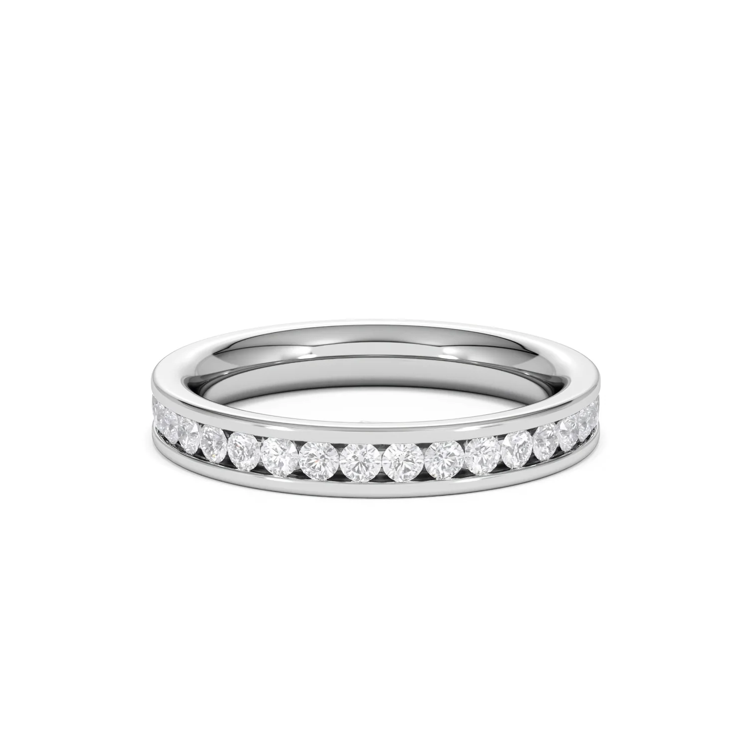 Diamond Eternity Ring Rae Channel Set 1.00ct H/Si in 18K White Gold - Image 75