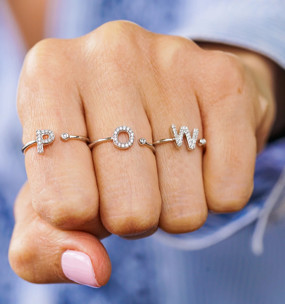 Diamond Initial 'C' Ring 0.07ct set in 9K Gold - Image 4