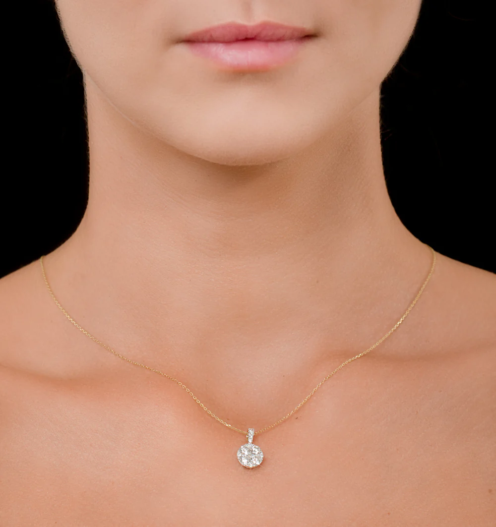 Diamond Moyen Galileo 1CT Pendant Necklace in 18K White Gold - Image 2