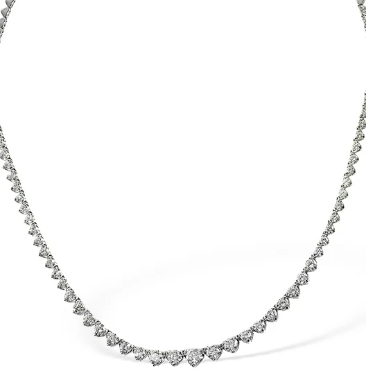 Diamond Necklace 18K White Gold 3.00ct PK