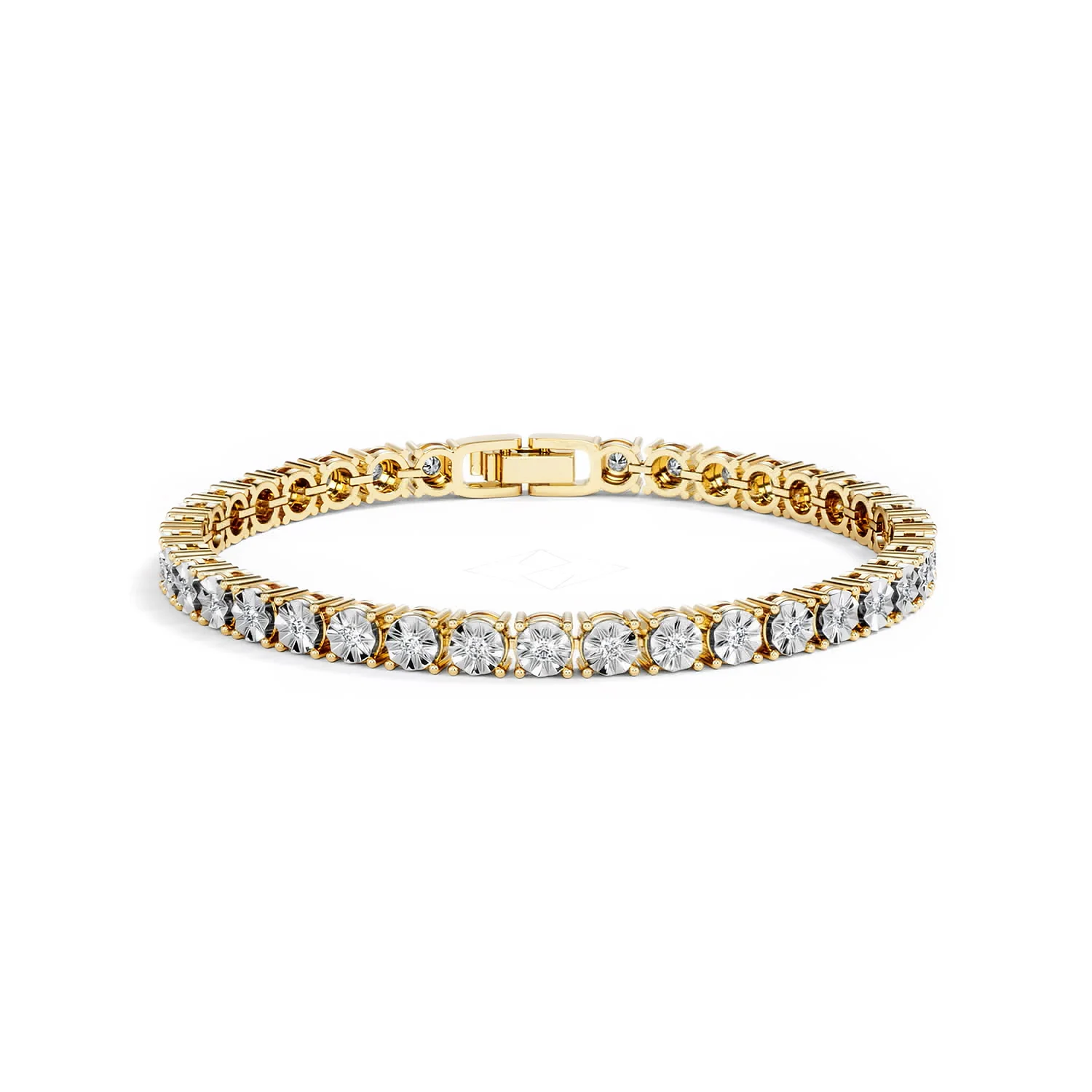 Brilliance Lab Diamond Set 1.00ct Tennis Bracelet in 18K Gold Vermeil - Image 10