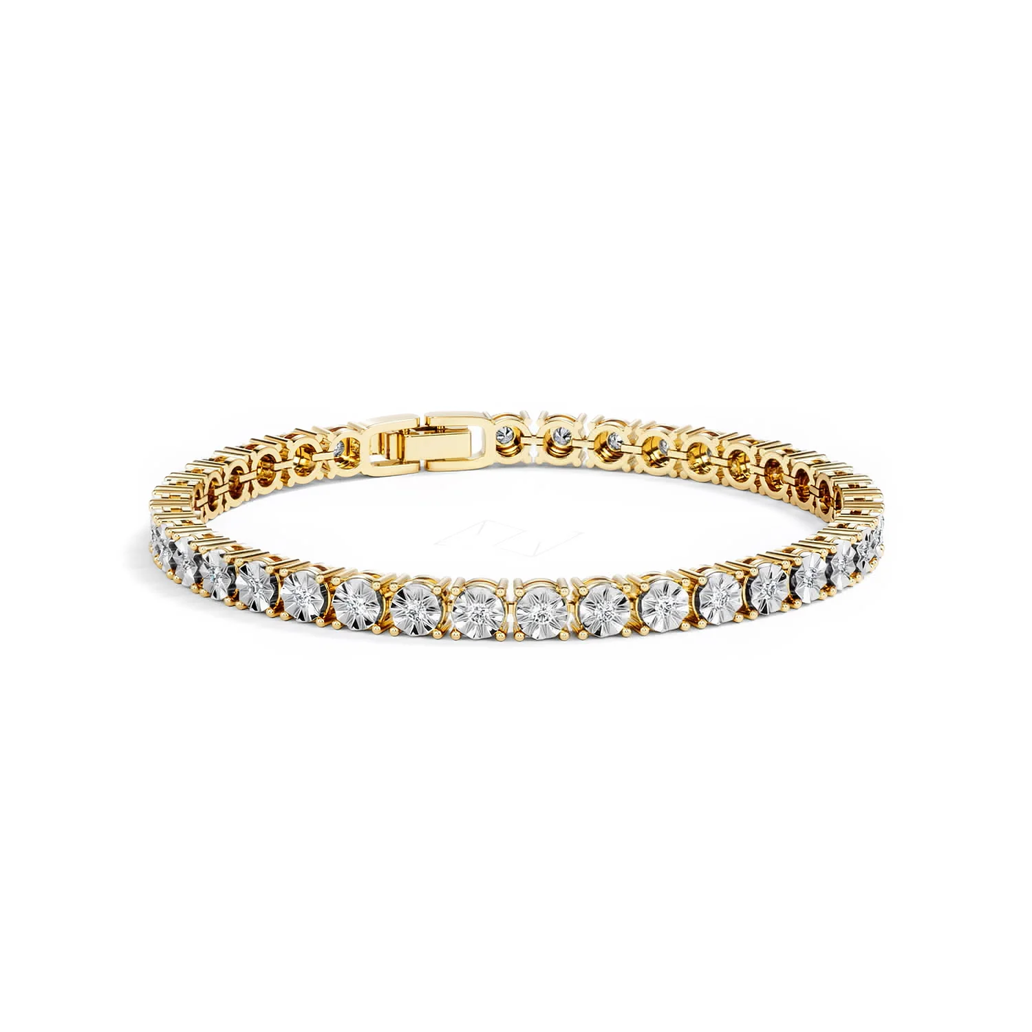 Brilliance Lab Diamond Set 1.00ct Tennis Bracelet in 18K Gold Vermeil - Image 13