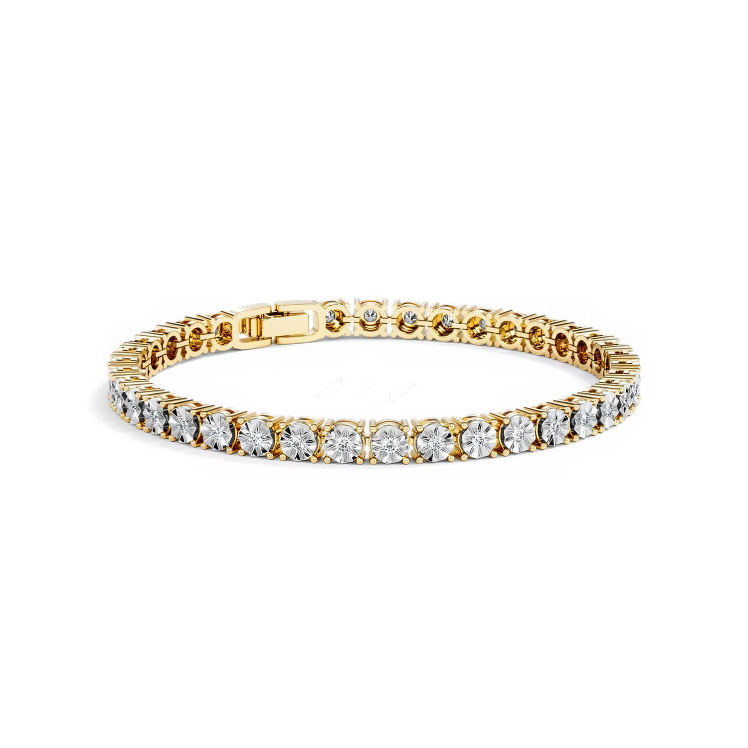 Brilliance Lab Diamond Set 1.00ct Tennis Bracelet in 18K Gold Vermeil - Image 15