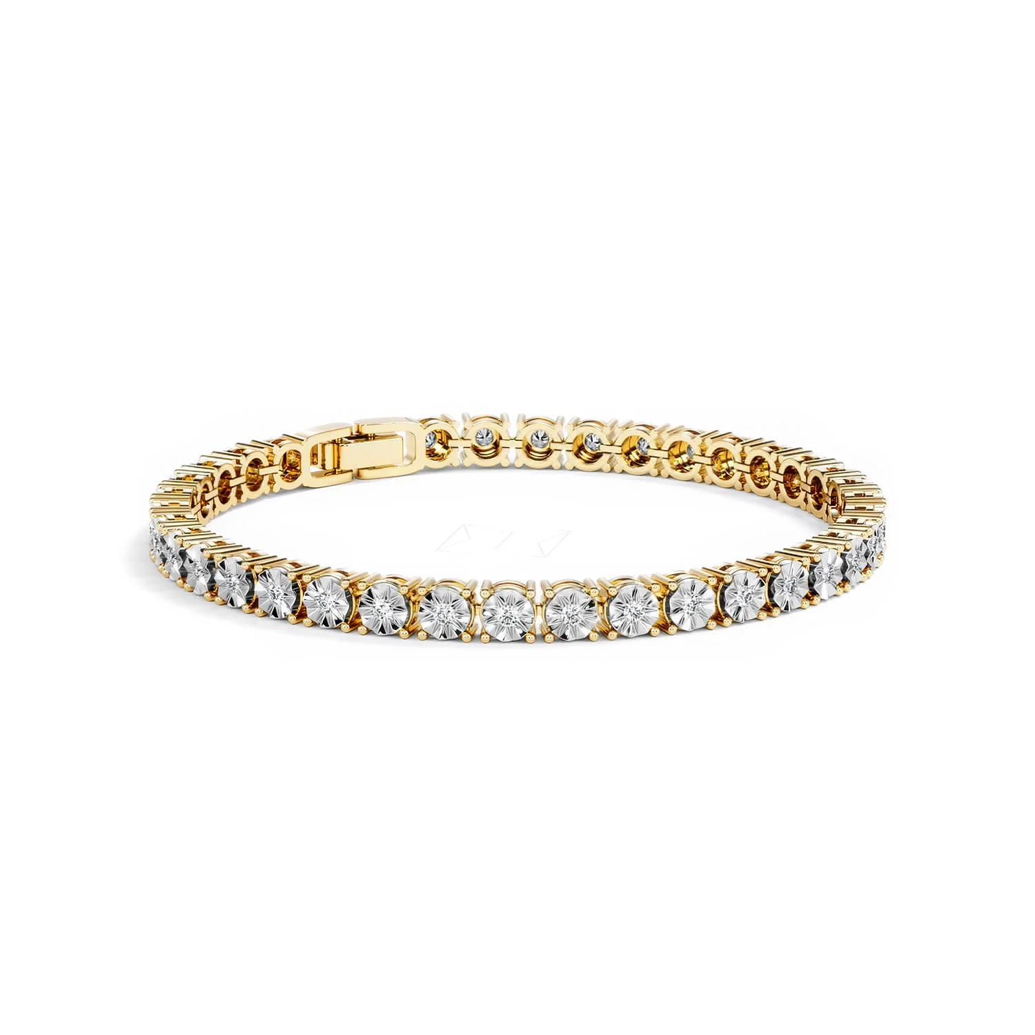 Brilliance Lab Diamond Set 1.00ct Tennis Bracelet in 18K Gold Vermeil - Image 16