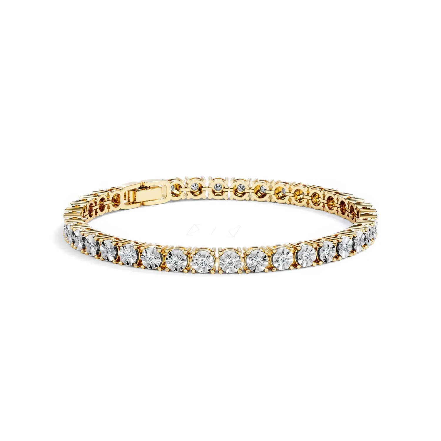 Brilliance Lab Diamond Set 1.00ct Tennis Bracelet in 18K Gold Vermeil - Image 17