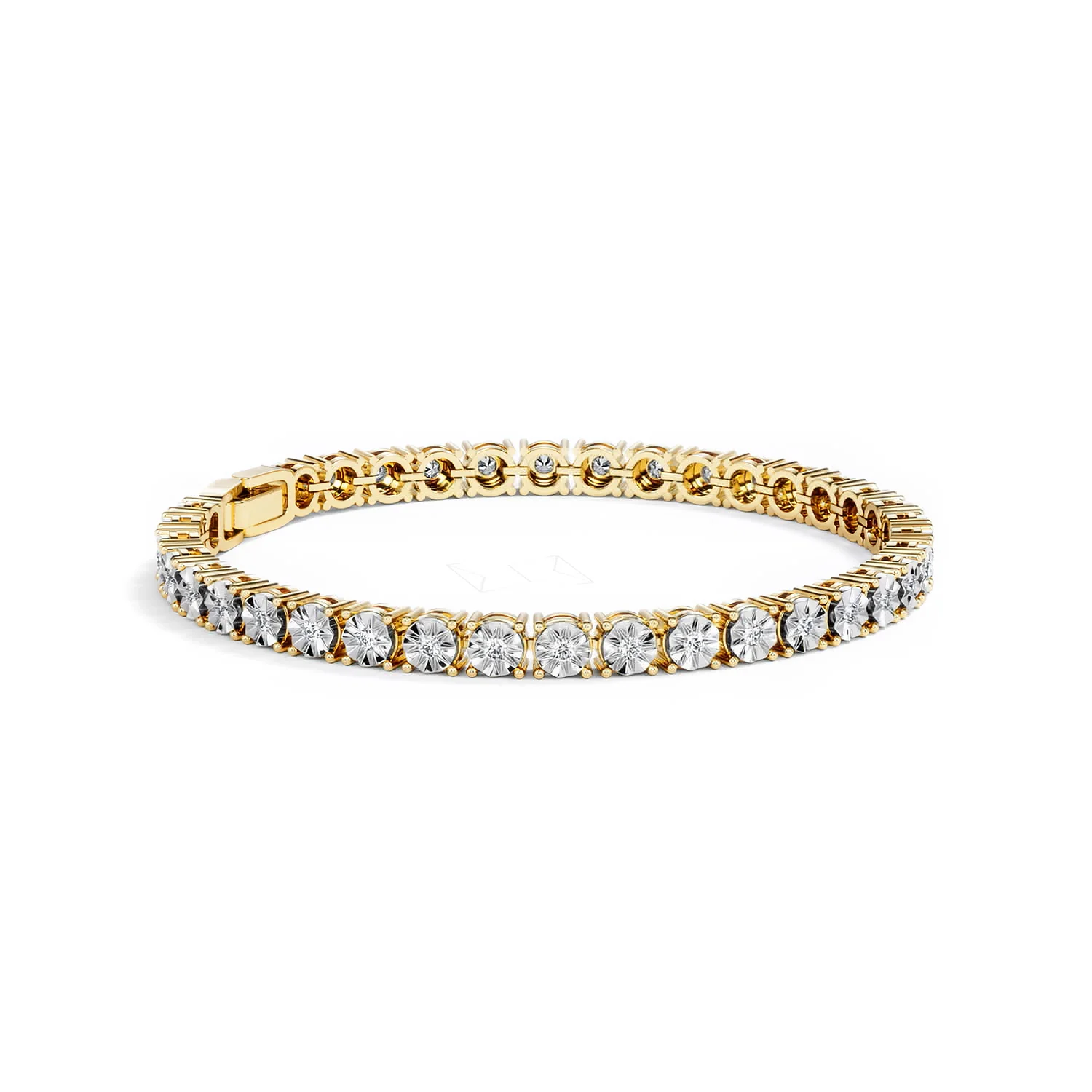 Brilliance Lab Diamond Set 1.00ct Tennis Bracelet in 18K Gold Vermeil - Image 23