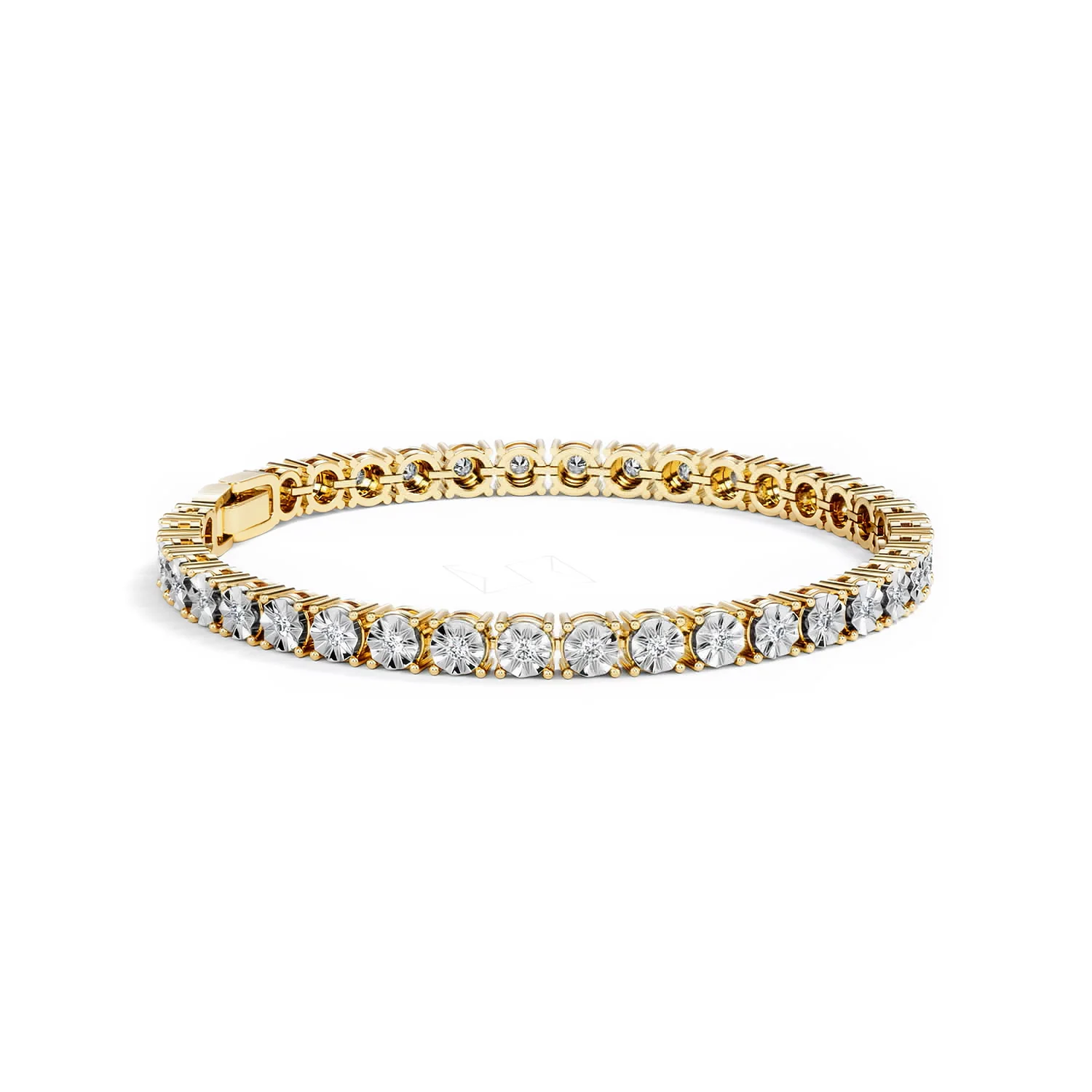 Brilliance Lab Diamond Set 1.00ct Tennis Bracelet in 18K Gold Vermeil - Image 24
