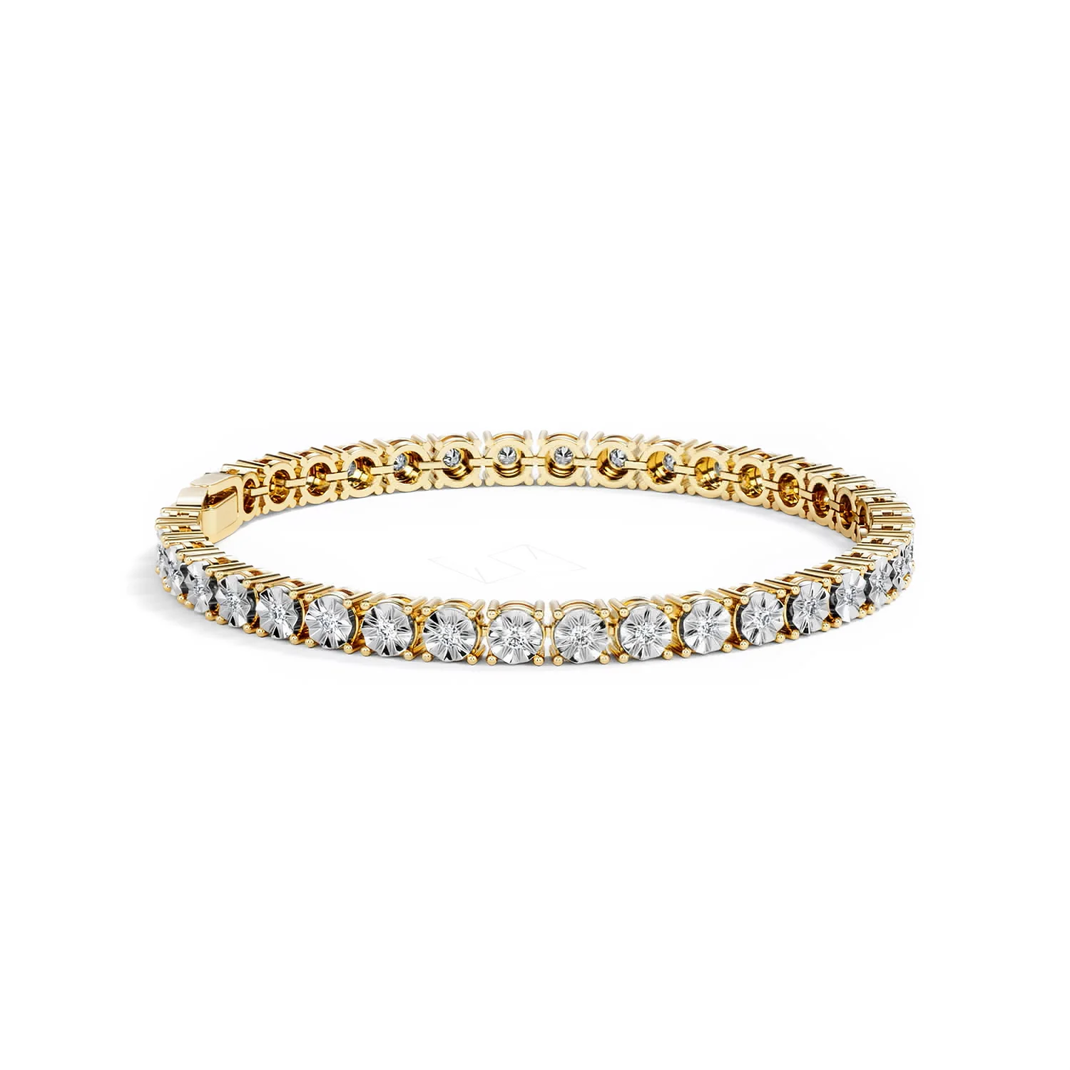 Brilliance Lab Diamond Set 1.00ct Tennis Bracelet in 18K Gold Vermeil - Image 26