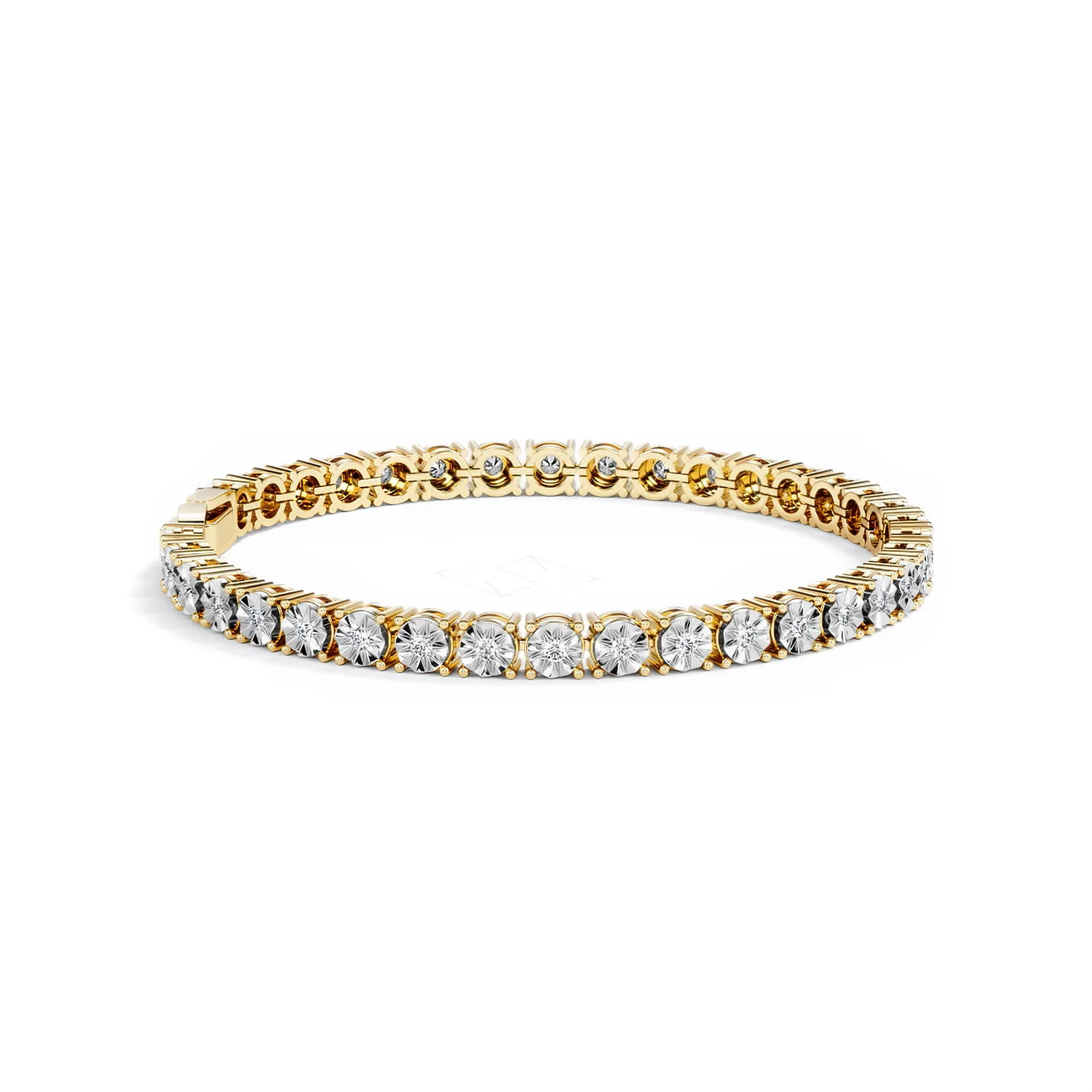 Brilliance Lab Diamond Set 1.00ct Tennis Bracelet in 18K Gold Vermeil - Image 27