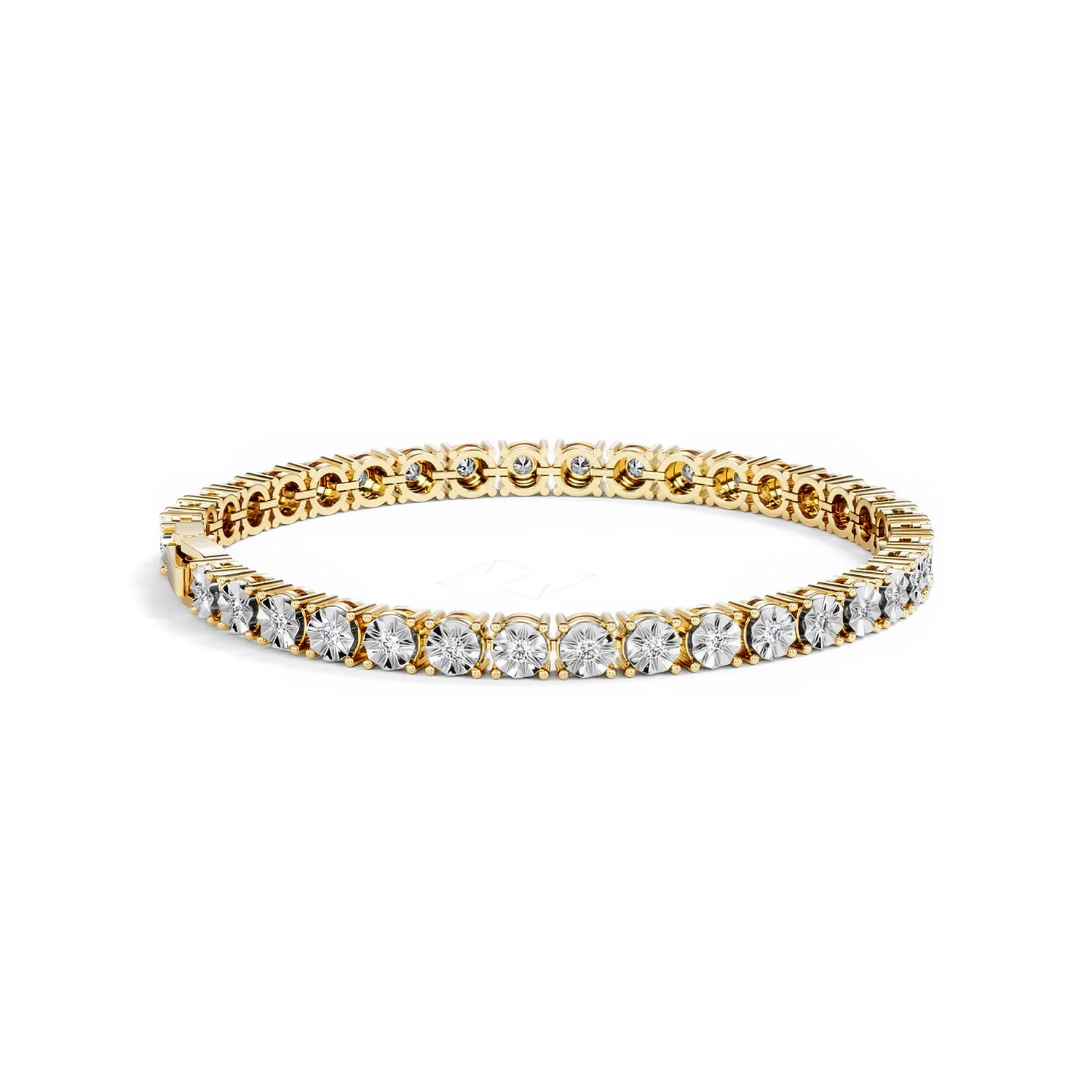 Brilliance Lab Diamond Set 1.00ct Tennis Bracelet in 18K Gold Vermeil - Image 32