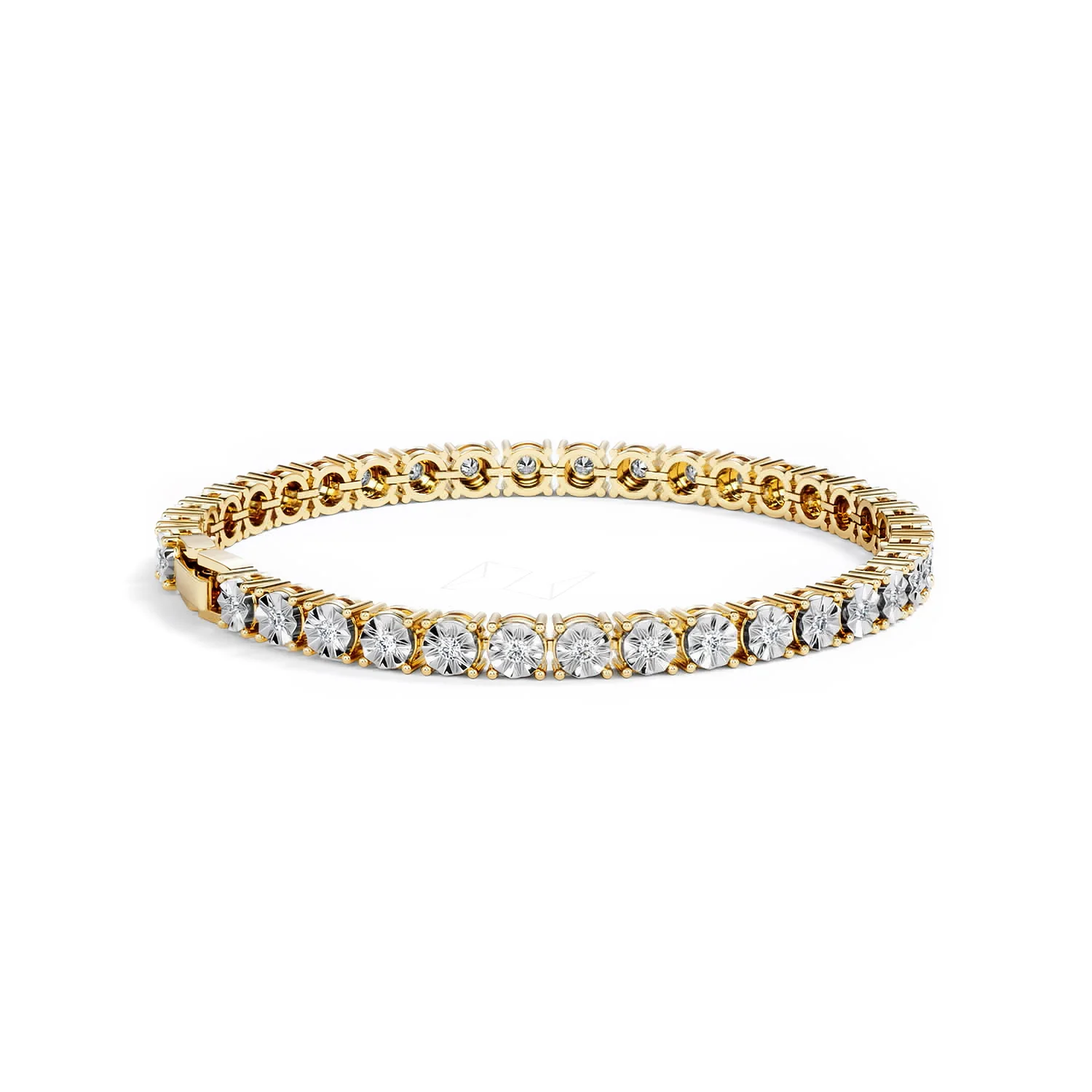 Brilliance Lab Diamond Set 1.00ct Tennis Bracelet in 18K Gold Vermeil - Image 34