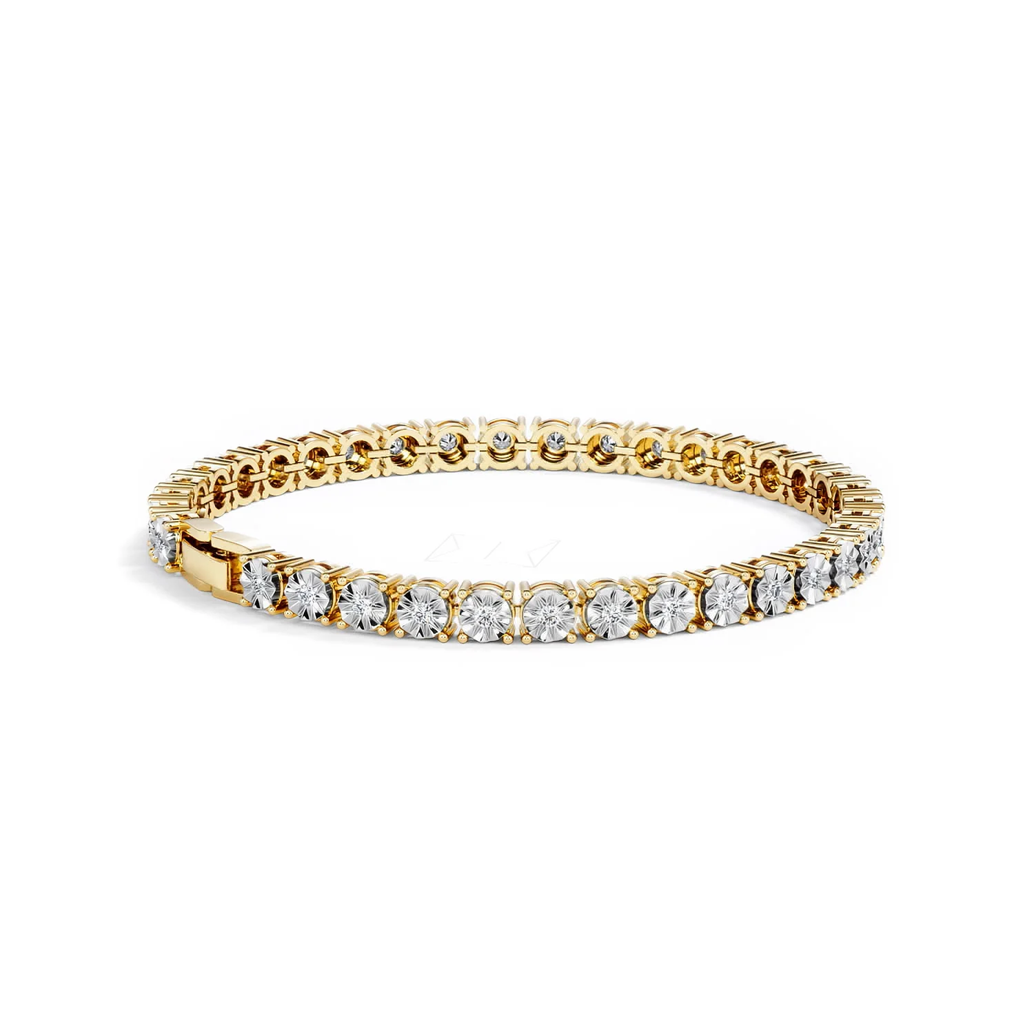 Brilliance Lab Diamond Set 1.00ct Tennis Bracelet in 18K Gold Vermeil - Image 36