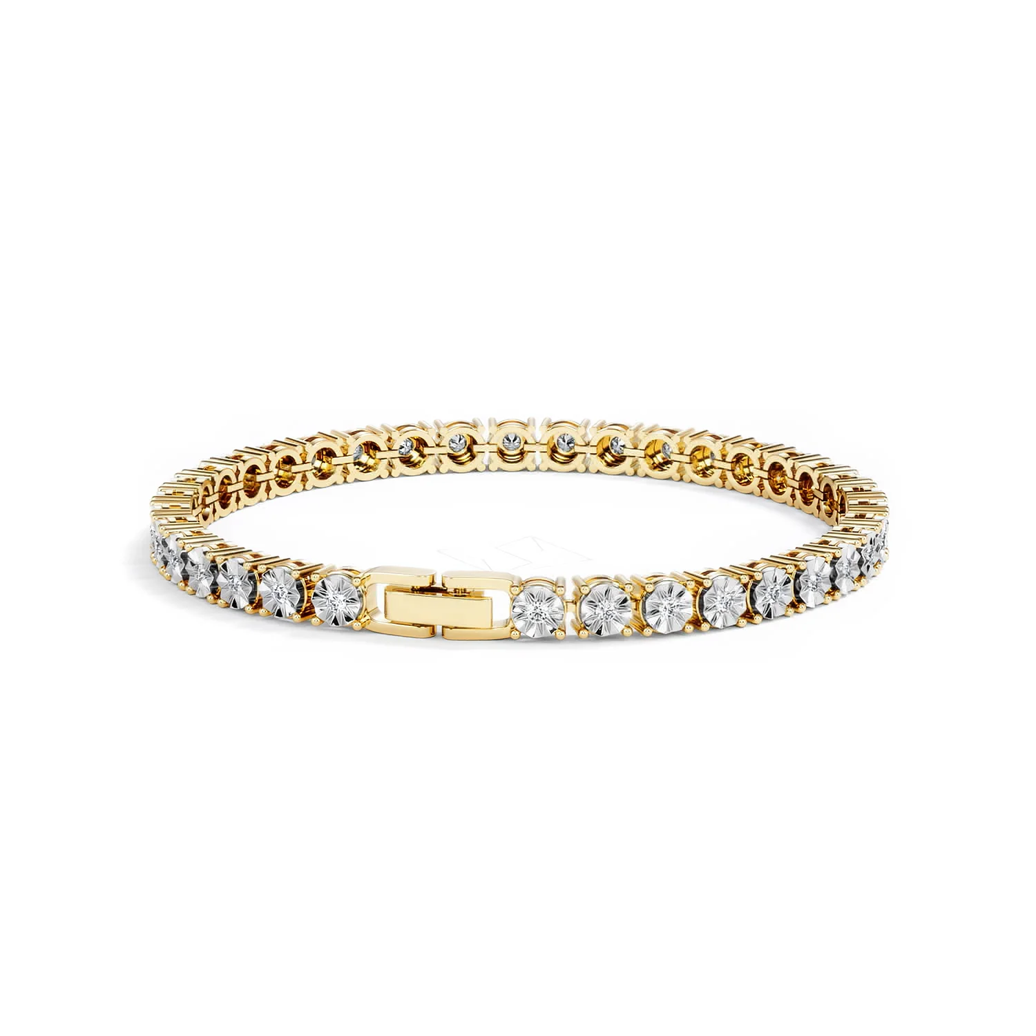Brilliance Lab Diamond Set 1.00ct Tennis Bracelet in 18K Gold Vermeil - Image 46