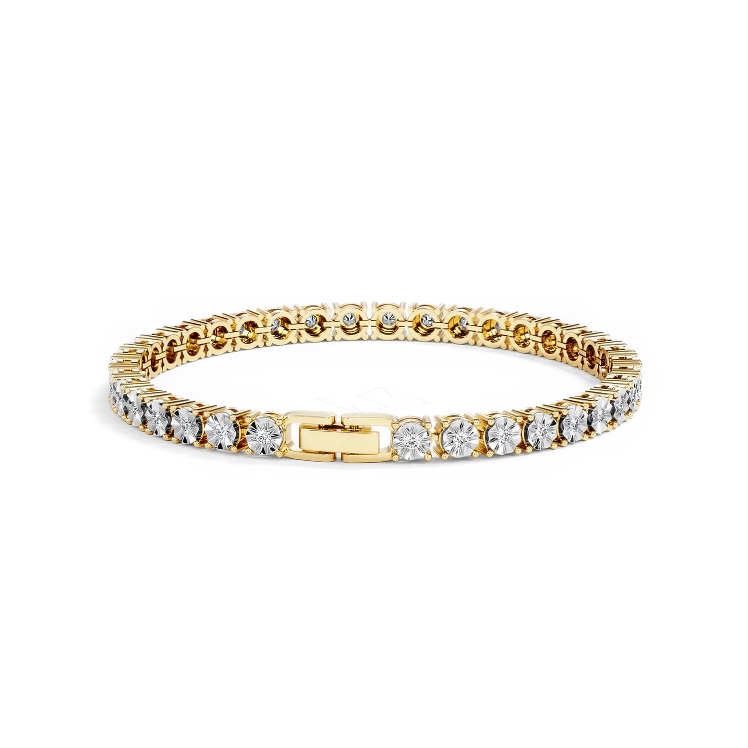Brilliance Lab Diamond Set 1.00ct Tennis Bracelet in 18K Gold Vermeil - Image 47
