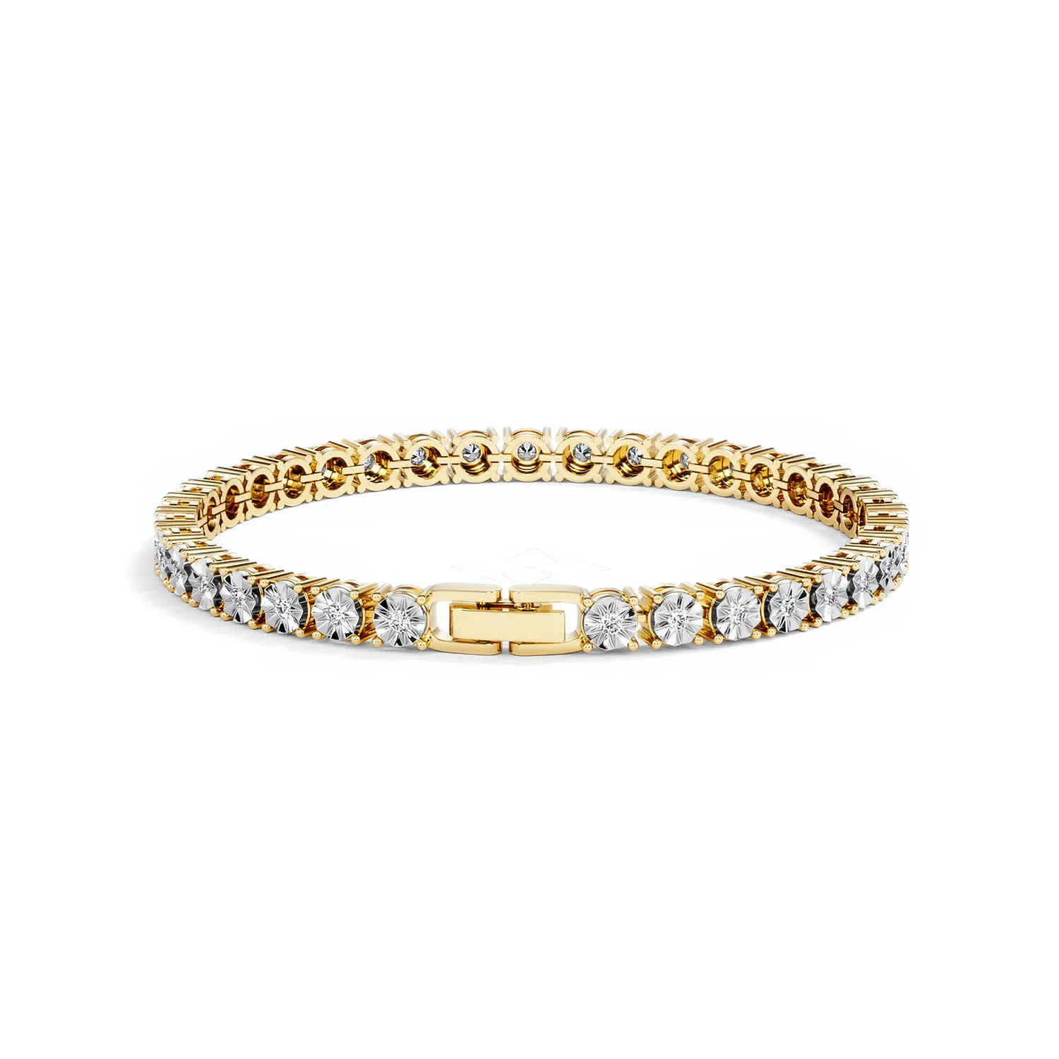 Brilliance Lab Diamond Set 1.00ct Tennis Bracelet in 18K Gold Vermeil - Image 48
