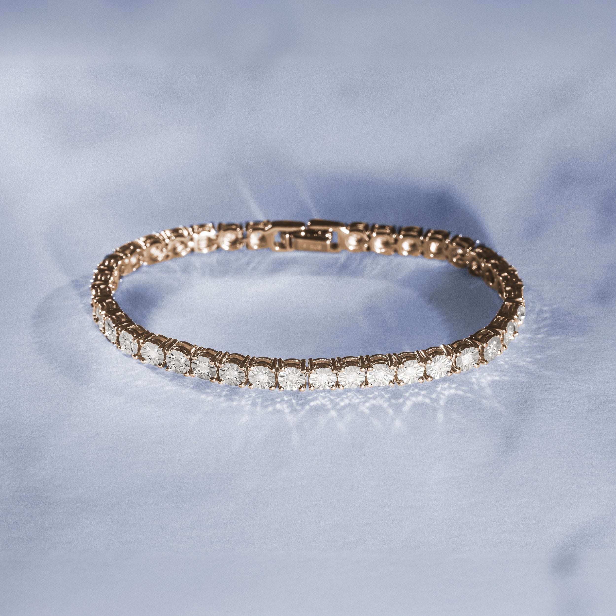 Brilliance Lab Diamond Set 1.00ct Tennis Bracelet in 18K Gold Vermeil - Image 6