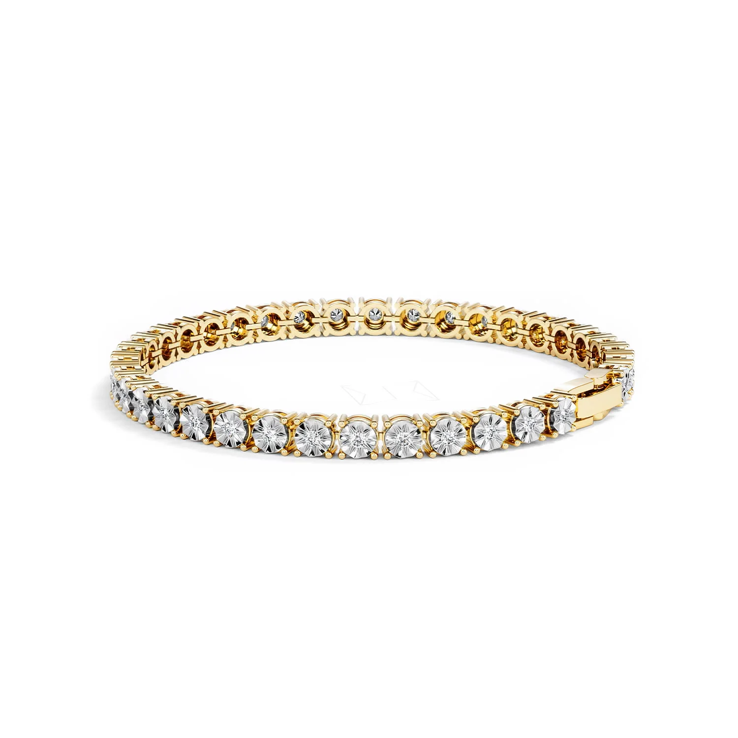 Brilliance Lab Diamond Set 1.00ct Tennis Bracelet in 18K Gold Vermeil - Image 62