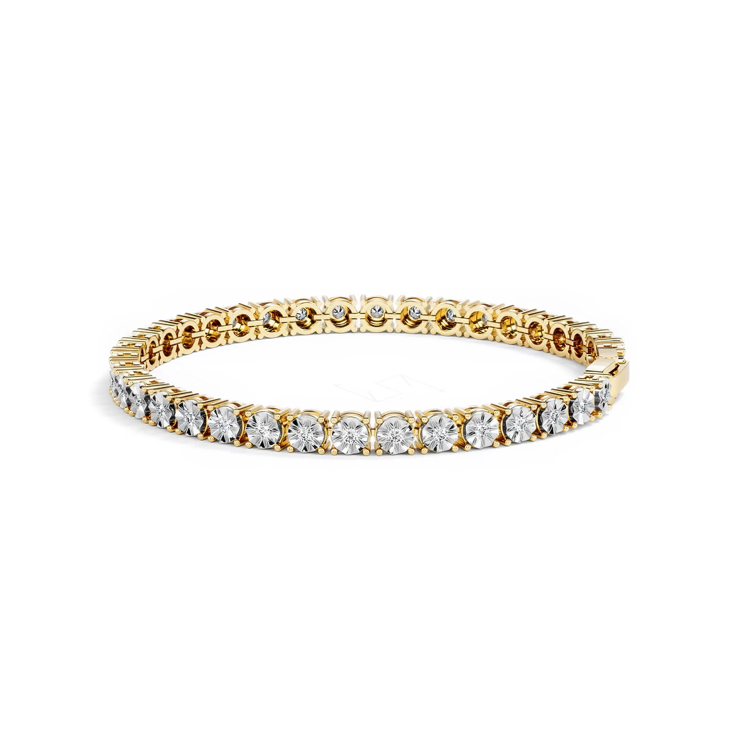 Brilliance Lab Diamond Set 1.00ct Tennis Bracelet in 18K Gold Vermeil - Image 66