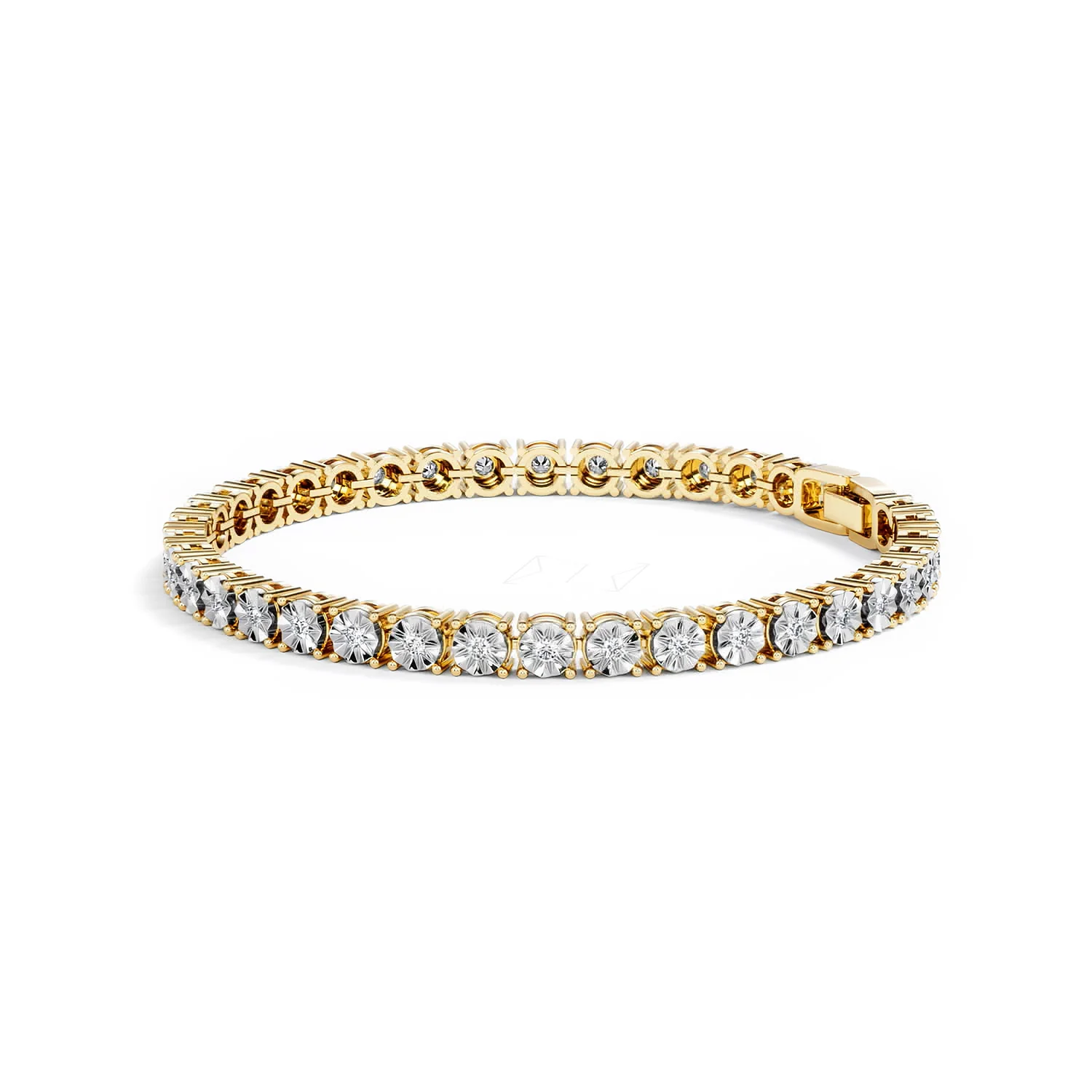 Brilliance Lab Diamond Set 1.00ct Tennis Bracelet in 18K Gold Vermeil - Image 75
