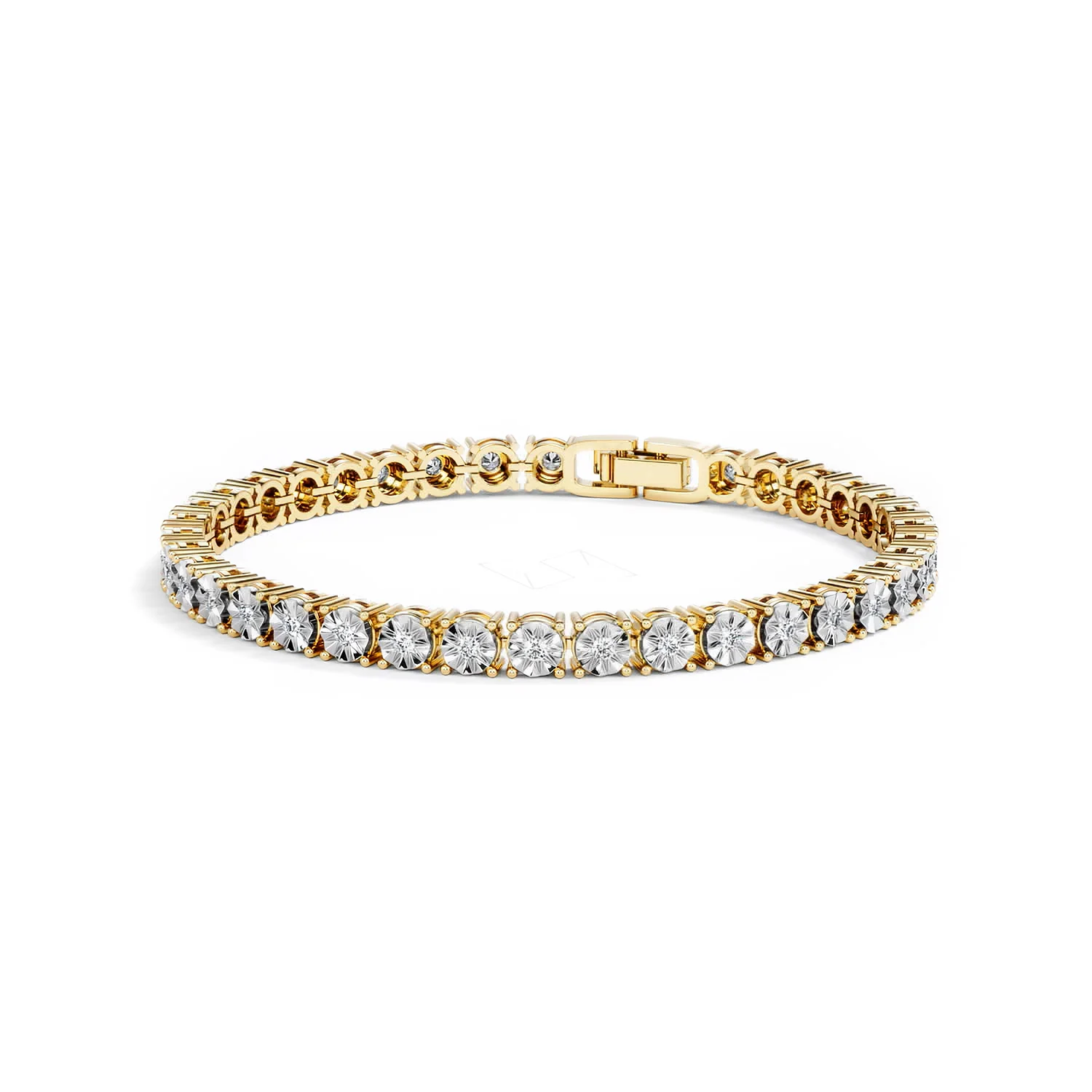 Brilliance Lab Diamond Set 1.00ct Tennis Bracelet in 18K Gold Vermeil - Image 85