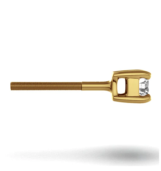Diamond Stud Earrings 3mm 18K Gold - 0.20CT - Premium - Image 3