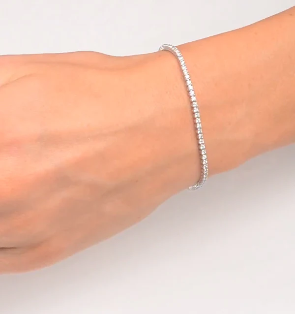 Diamond Tennis Bracelet 18K White Gold Chloe 2.00ct G/Vs - Image 4