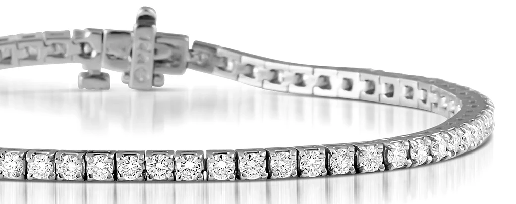 Diamond Tennis Bracelet 18K White Gold Chloe 3.00ct G/Vs - Image 3