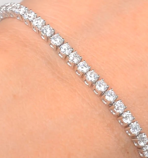 Diamond Tennis Bracelet 18K White Gold Chloe 5.00ct G/Vs - Image 3