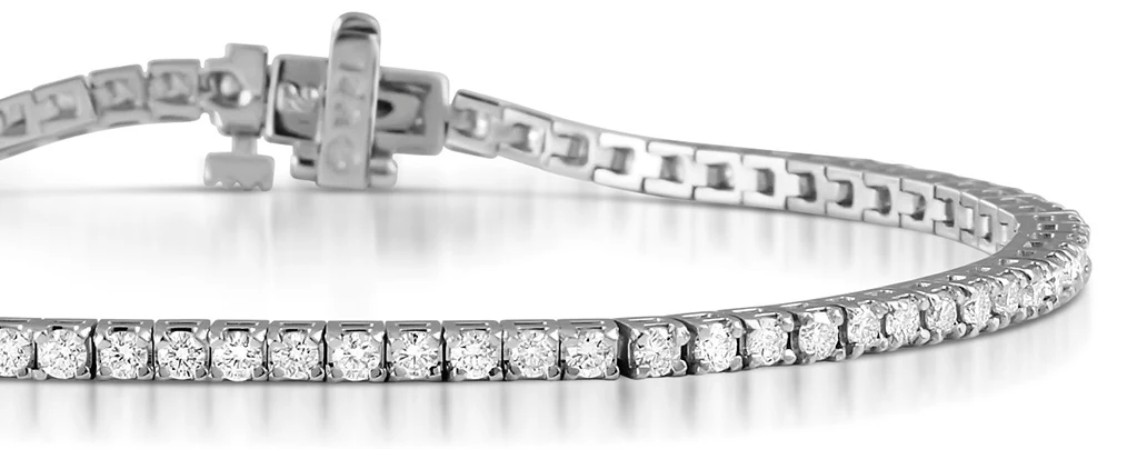 Diamond Tennis Bracelet Chloe 2.00ct H/Si Claw Set in 18K White Gold - Image 2