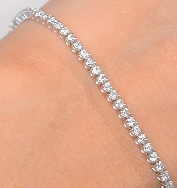 Diamond Tennis Bracelet Chloe 2.00ct Premium Claw Set 18K White Gold - Image 3