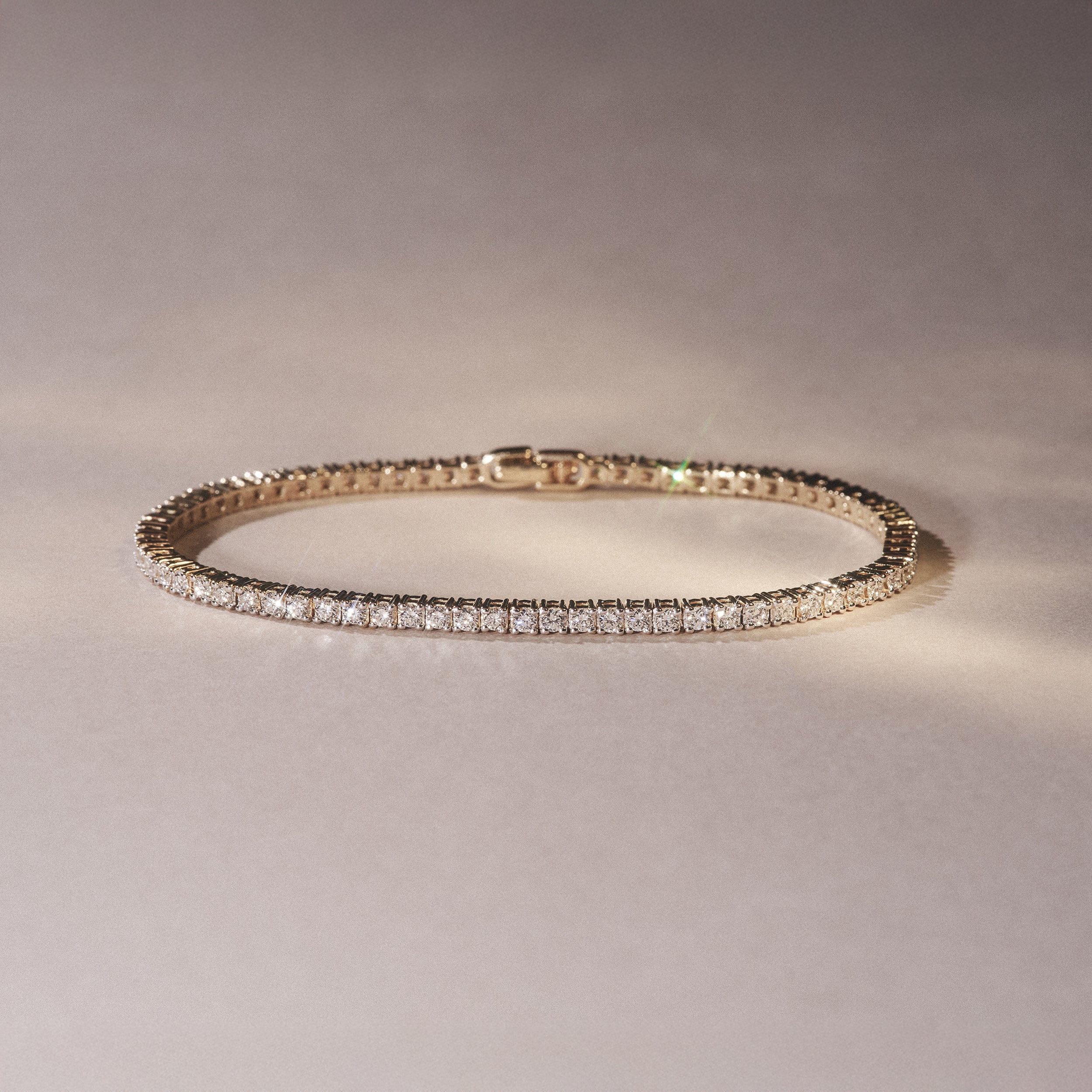 Diamond Tennis Bracelet Chloe 3.00ct H/Si 18K Gold Item FDT23-5JUA - Image 5
