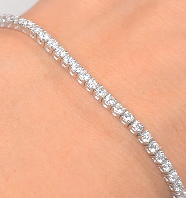 Diamond Tennis Bracelet Chloe 3.00ct H/Si Claw Set in 18K White Gold - Image 5