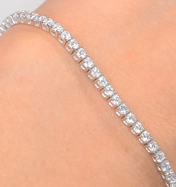 Diamond Tennis Bracelet Chloe 3.00ct Premium Claw Set 18K White Gold - Image 5