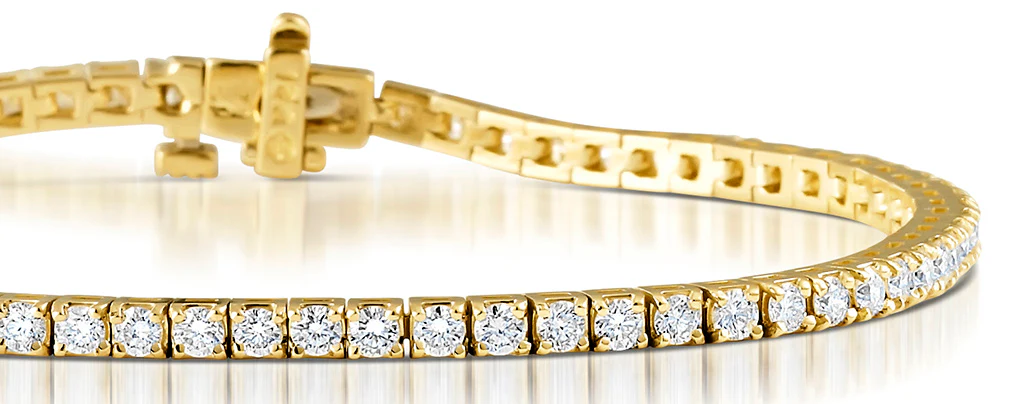 Diamond Tennis Bracelet Chloe 4.00ct Premium Claw Set in 18K Gold - Image 3