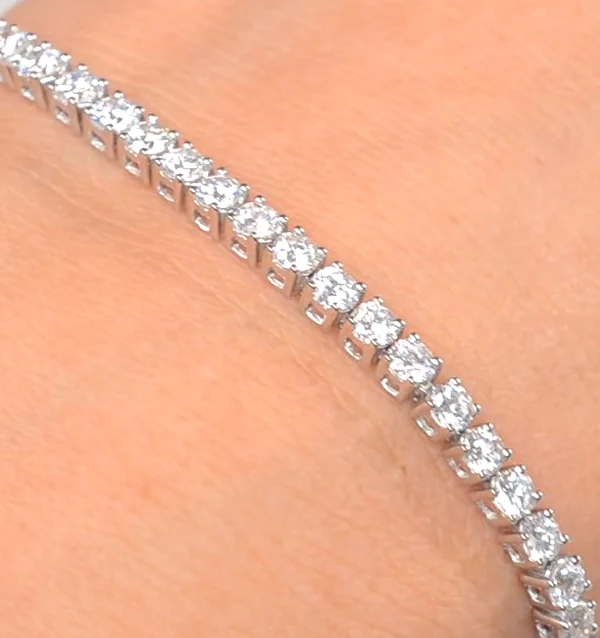Diamond Tennis Bracelet Chloe 5.00ct H/Si Claw Set in 18K White Gold - Image 3
