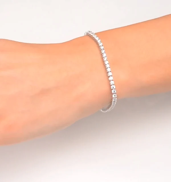 Diamond Tennis Bracelet Chloe 5.00ct H/Si Claw Set in 18K White Gold - Image 4