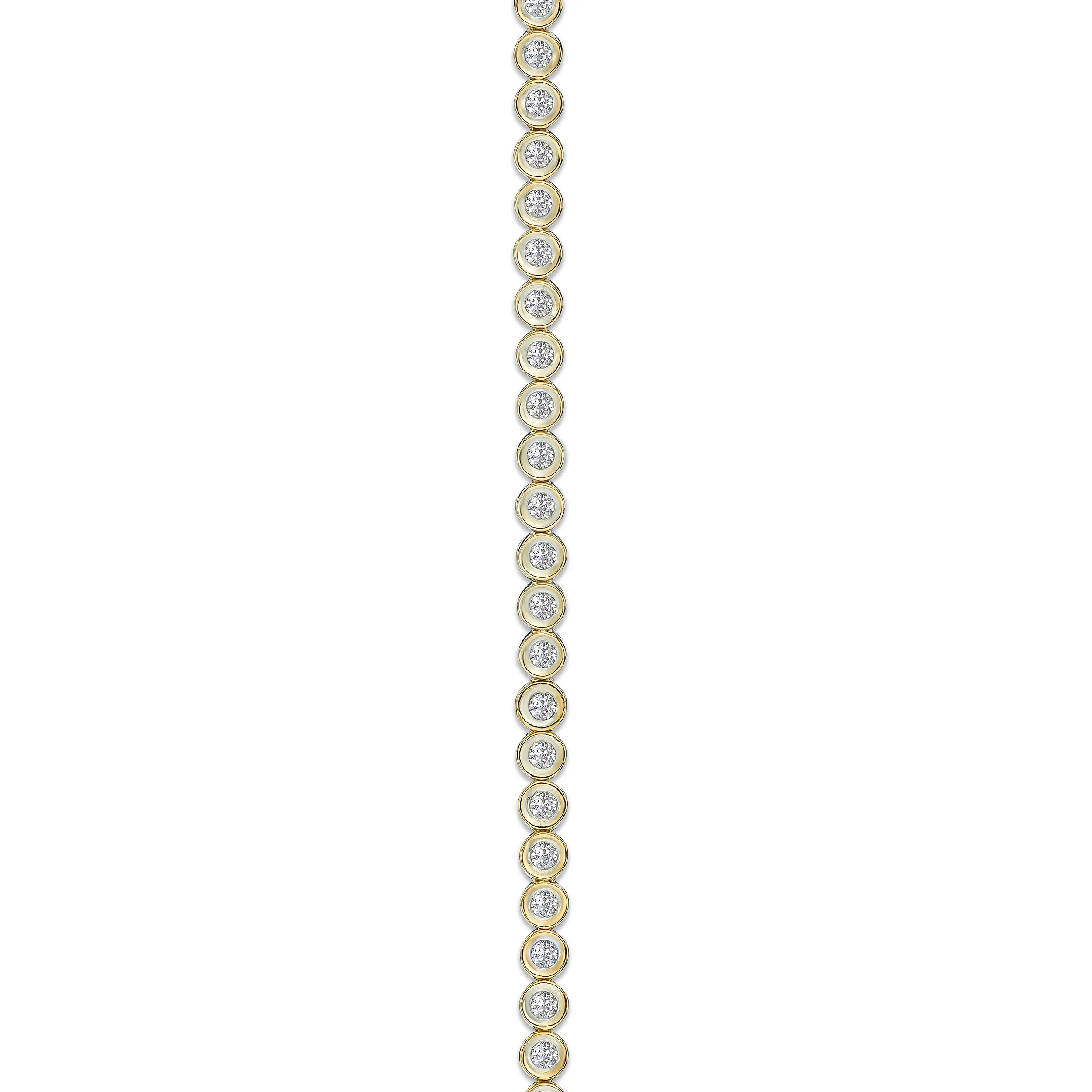 Diamond Tennis Bracelet Rub Over Style 1.00ct 9K Gold - Image 3