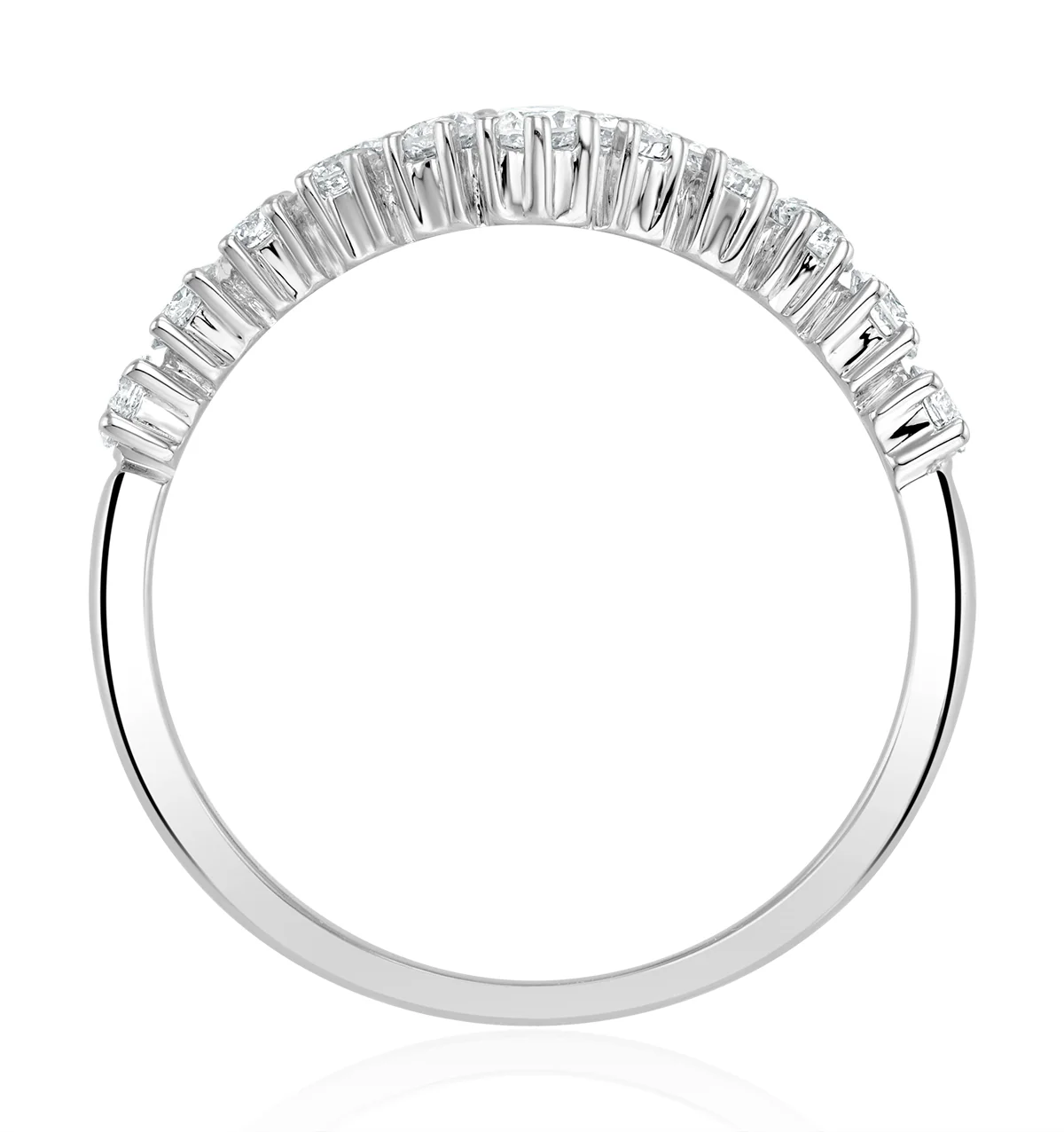 Diamond Wishbone Ring 0.70ct in 18K White Gold - Image 3
