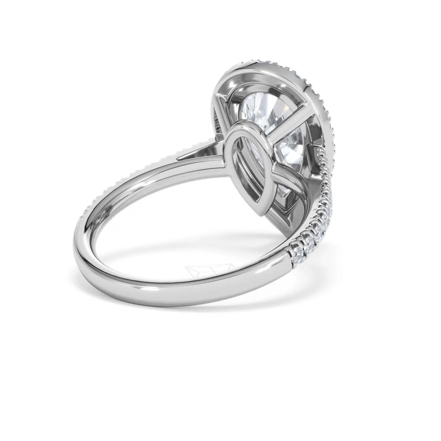 Diana 3.60ct Lab Diamond Pear Cut Engagement Ring in 18K White Gold G/VS1 - Image 43